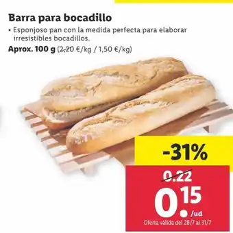 Lidl Bocadillos oferta