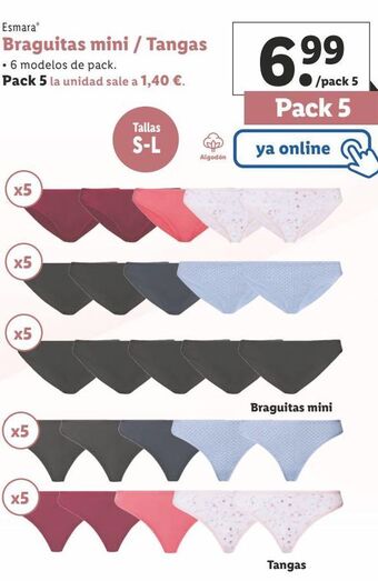 Lidl Braguitas esmara oferta