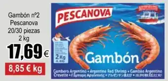 FROIZ Pescanova Gambón n°2 20/30 piezas 2 kg oferta