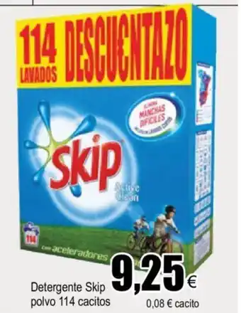 FROIZ Skip Detergente polvo 114 cacitos oferta