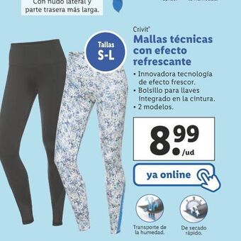 Lidl Mallas técnicas con efecto refrescante oferta