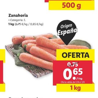 Lidl Zanahoria oferta