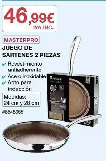 Costco Masterpro juego de sartenes 2 piezas oferta