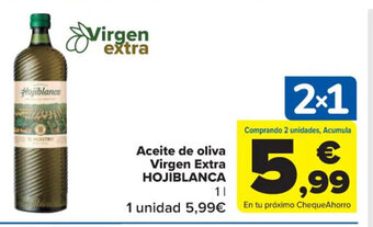 Carrefour Hojiblanca Aceite de oliva Virgen Extra 1 L oferta