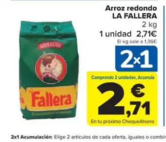 Carrefour La Fallera Arroz redondo 2 kg oferta