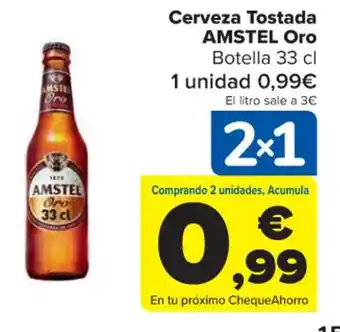 Carrefour Amstel Oro Cerveza Tostada Botella 33 cl oferta