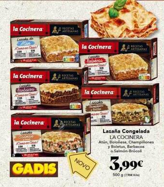 Gadis Lasaña congelada la cocinera oferta