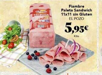 Gadis Fiambre paleta sandwich 11x11 sin gluten el pozo oferta