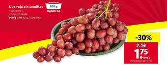 Lidl Uva roja sin semillas oferta