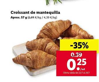 Lidl Croissant de mantequilla oferta
