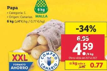 Lidl Papa oferta