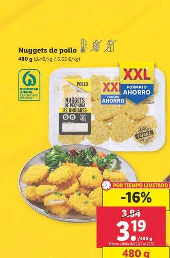 Lidl Nuggets de pollo oferta