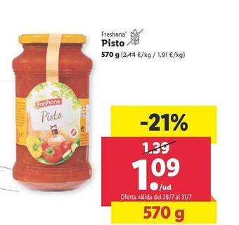 Lidl Freshona pisto oferta