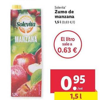 Lidl Solevita zumo de manzana oferta