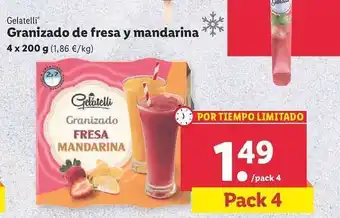 Lidl Gelatelli granizado de fresa y mandarina oferta
