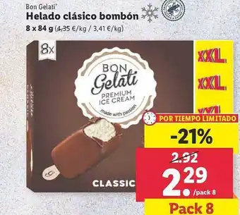 Lidl Bon gelati helado clásico bombón oferta