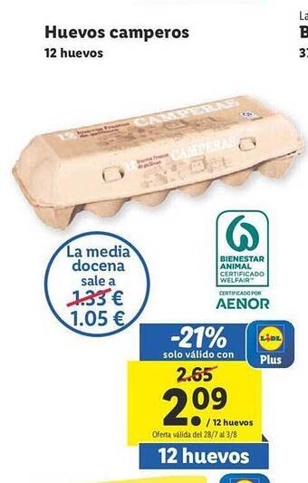 Lidl Huevos camperos oferta