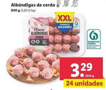 Lidl Albóndigas de cerdo oferta