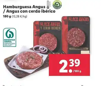 Lidl Hamburguesa angus - angus con cerdo ibérico oferta