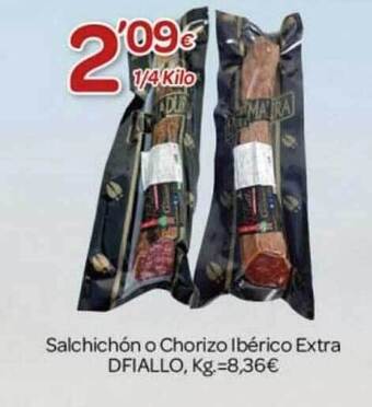 Alsara Supermercados Salchichón o chorizo ibérico extra dfiallo oferta