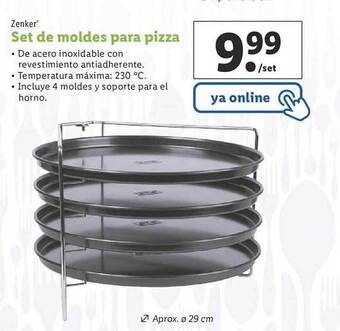 Lidl Zenker set de moldes para pizza oferta