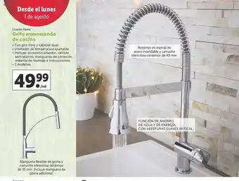 Lidl Grifo monomando de cocina livarno home oferta