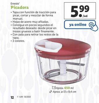 Lidl Ernesto picadora oferta
