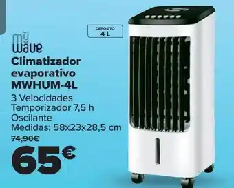 Carrefour Wave climatizador evaporativo oferta