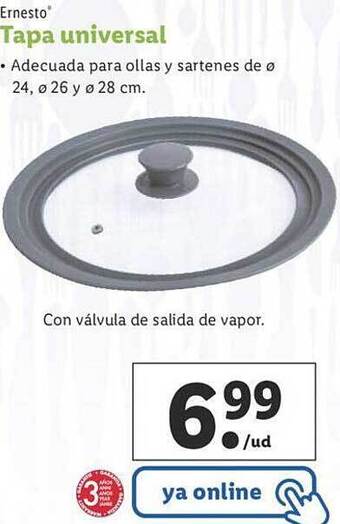 Lidl Ernesto tapa universal oferta