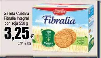 FROIZ Galleta cuétara fibralia integral con soja oferta