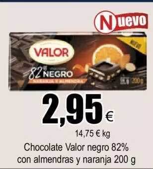 FROIZ Chocolate valor negro 82% con almendras y naranja oferta
