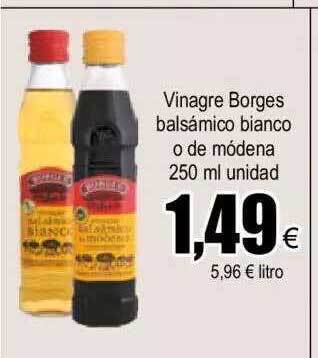 FROIZ Vinagre borges balsámico bianco o de módena oferta