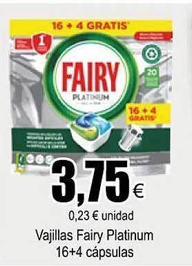 FROIZ Vajillas fairy platinum 16+4 cápsulas oferta