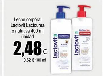 FROIZ Leche corporal lactovit lactourea o nutritiva oferta