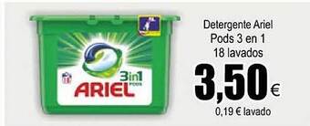 FROIZ Detergente ariel pods 3 en 1 18 lavados oferta