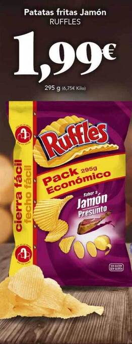 Gadis Patatas fritas jamón ruffles oferta