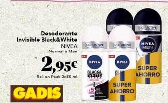 Desodorante invisible black&white nivea