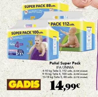 Gadis Pañal super pack ifa unnia oferta