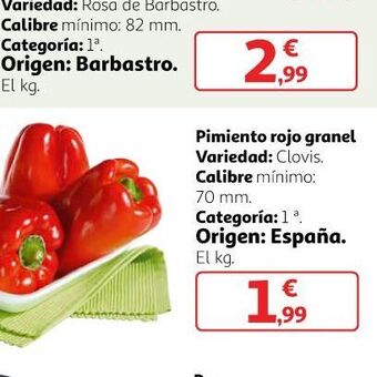 Alcampo Pimiento rojo granel oferta