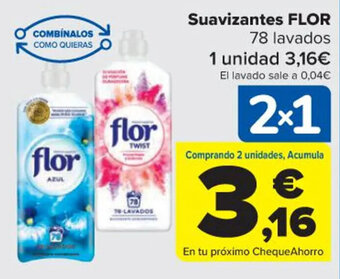 Carrefour Flor Suavizantes 78 Lavados oferta