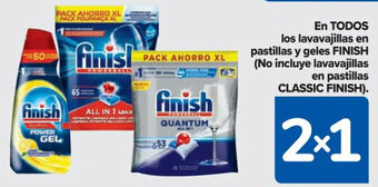 Carrefour Finish En Todos Los Lavavajillas En Pastillas y Geles oferta