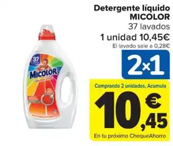 Carrefour Micolor Detergente Líquido 37 Lavados oferta