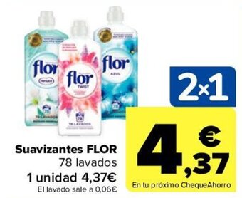 Carrefour Flor Suavizantes 78 Lavados oferta