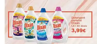 Suma Supermercados Dixan Detergent varietat 1.5l 30 dosis oferta