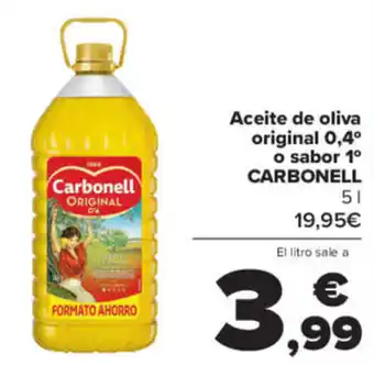 Carrefour Carbonell Aceite de oliva original 0,4° o sabor 1° oferta