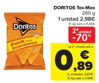 Carrefour Doritos Tex-Mex 260 g oferta