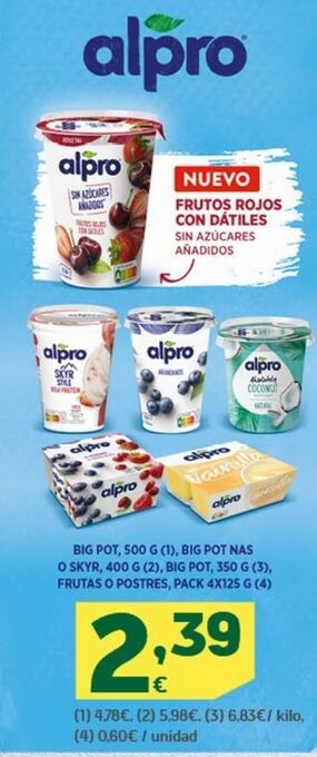 HiperDino Yogur alpro oferta