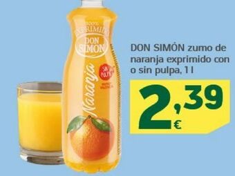 HiperDino Zumo de naranja don simón oferta