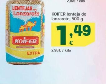 HiperDino Lentejas koifer oferta