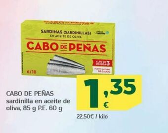 HiperDino Sardinillas en aceite cabo de peñas oferta